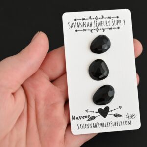 Rose Cut Black Onyx Cabochons – Naveen