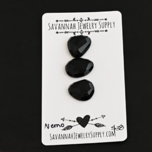 Rose Cut Black Onyx Cabochons – Nemo