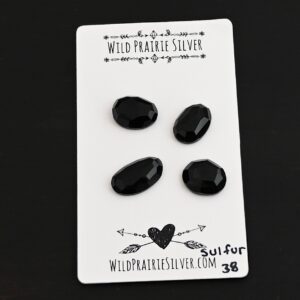 Rose Cut Black Onyx Cabochons – Sulfur