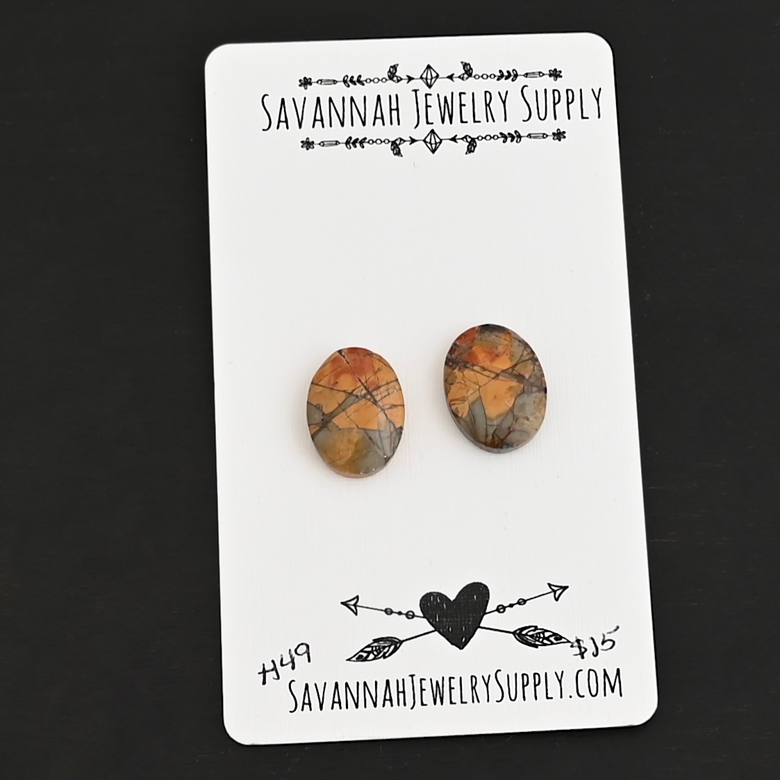 H49 Cherry Creek Jasper H49 Cherry Creek Jasper shown on business card