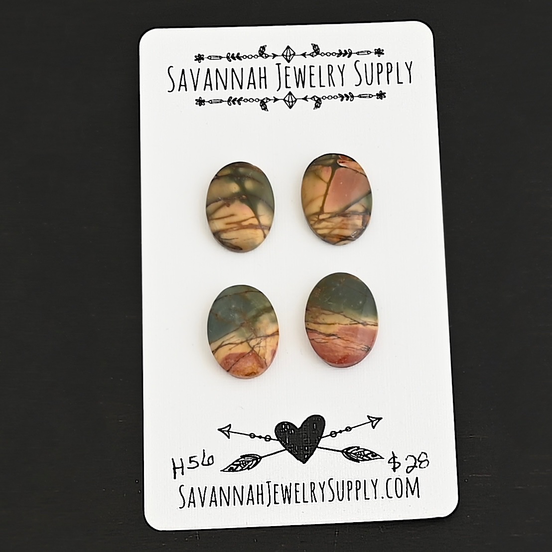 H56 Cherry Creek Jasper shown on business card