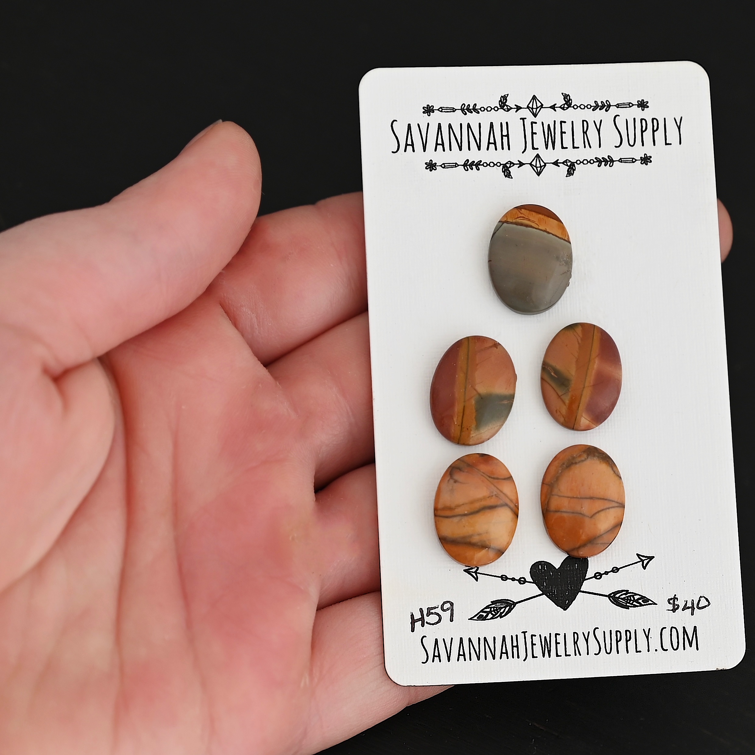 H59 Cherry Creek Jasper shown in hand