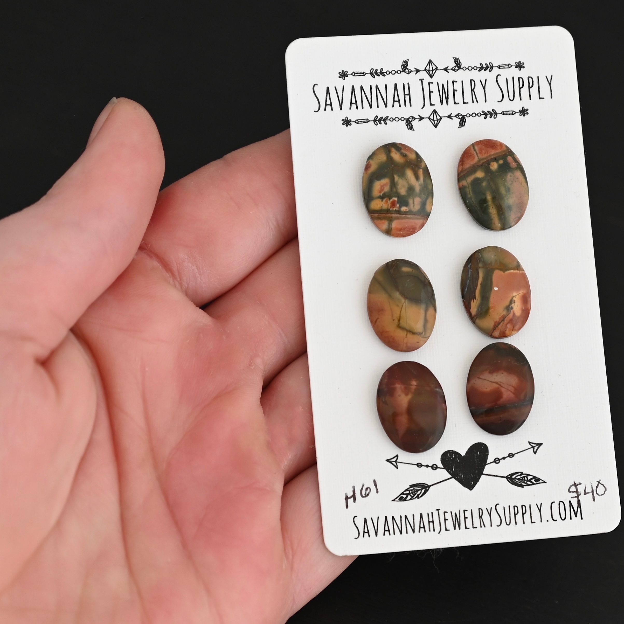 H61 Cherry Creek Jasper shown in hand