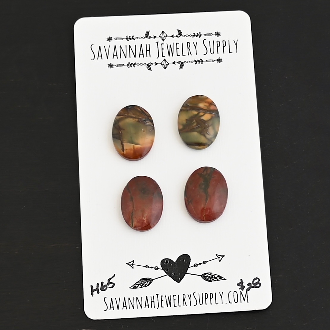 H65 Cherry Creek Jasper H65 Cherry Creek Jasper shown on business card