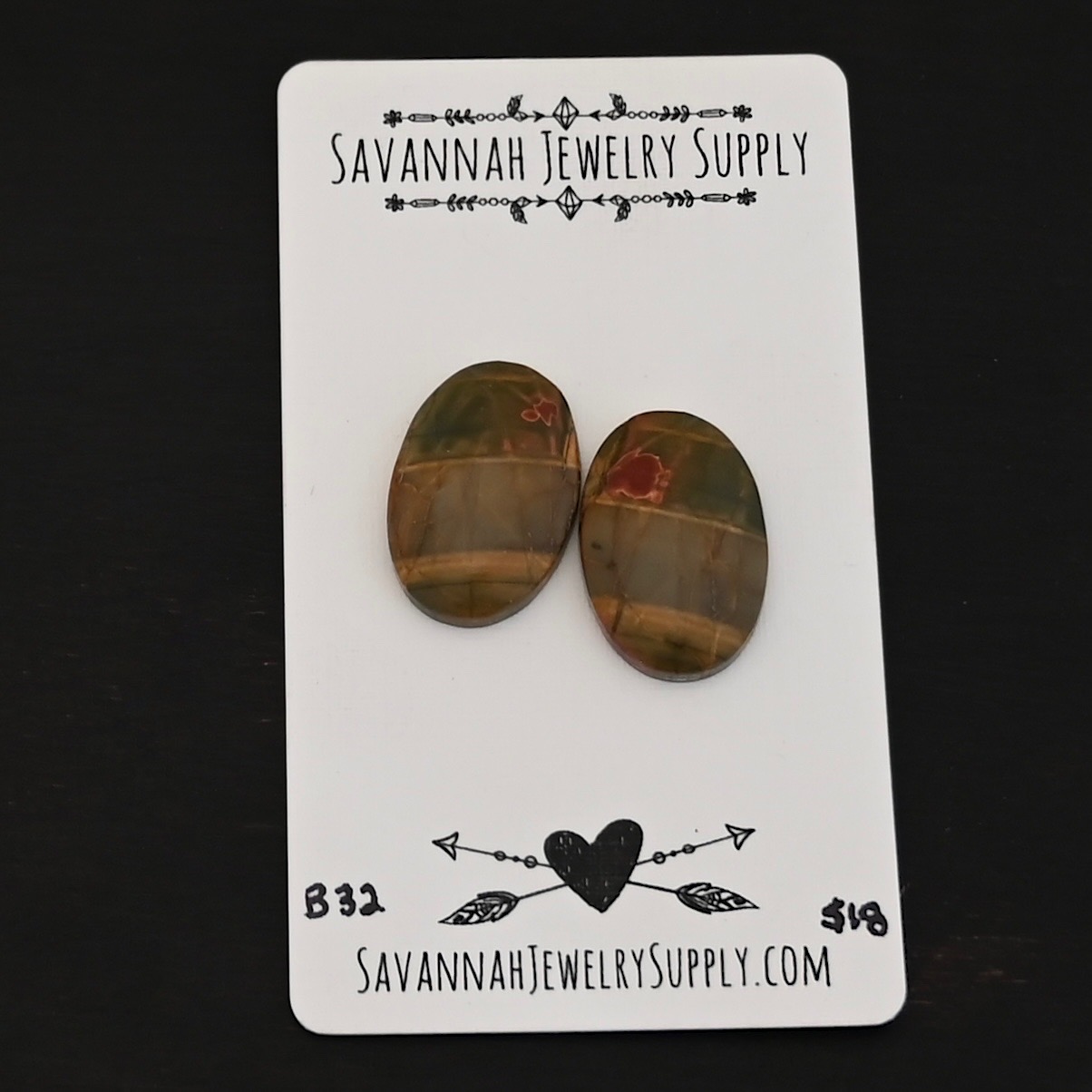 B32 Cherry Creek Jasper shown on business card