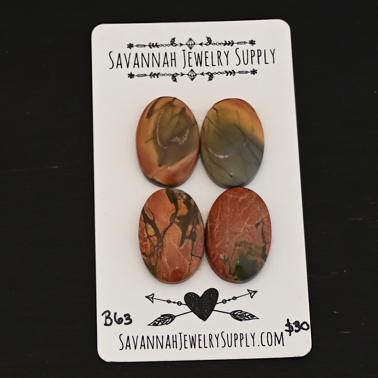 B63 Cherry Creek Jasper B63 Cherry Creek Jasper shown on business card