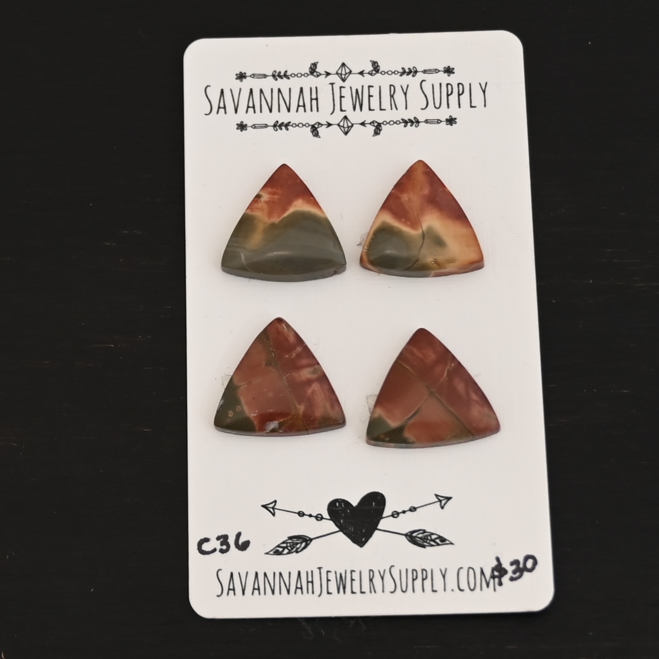 C36 Cherry Creek Jasper shown on business card