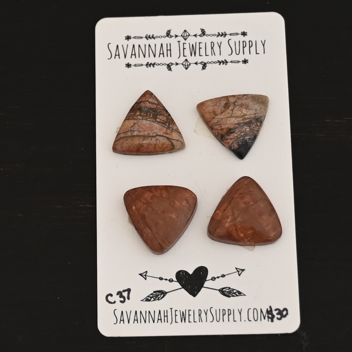 C37 Cherry Creek Jasper shown on business card