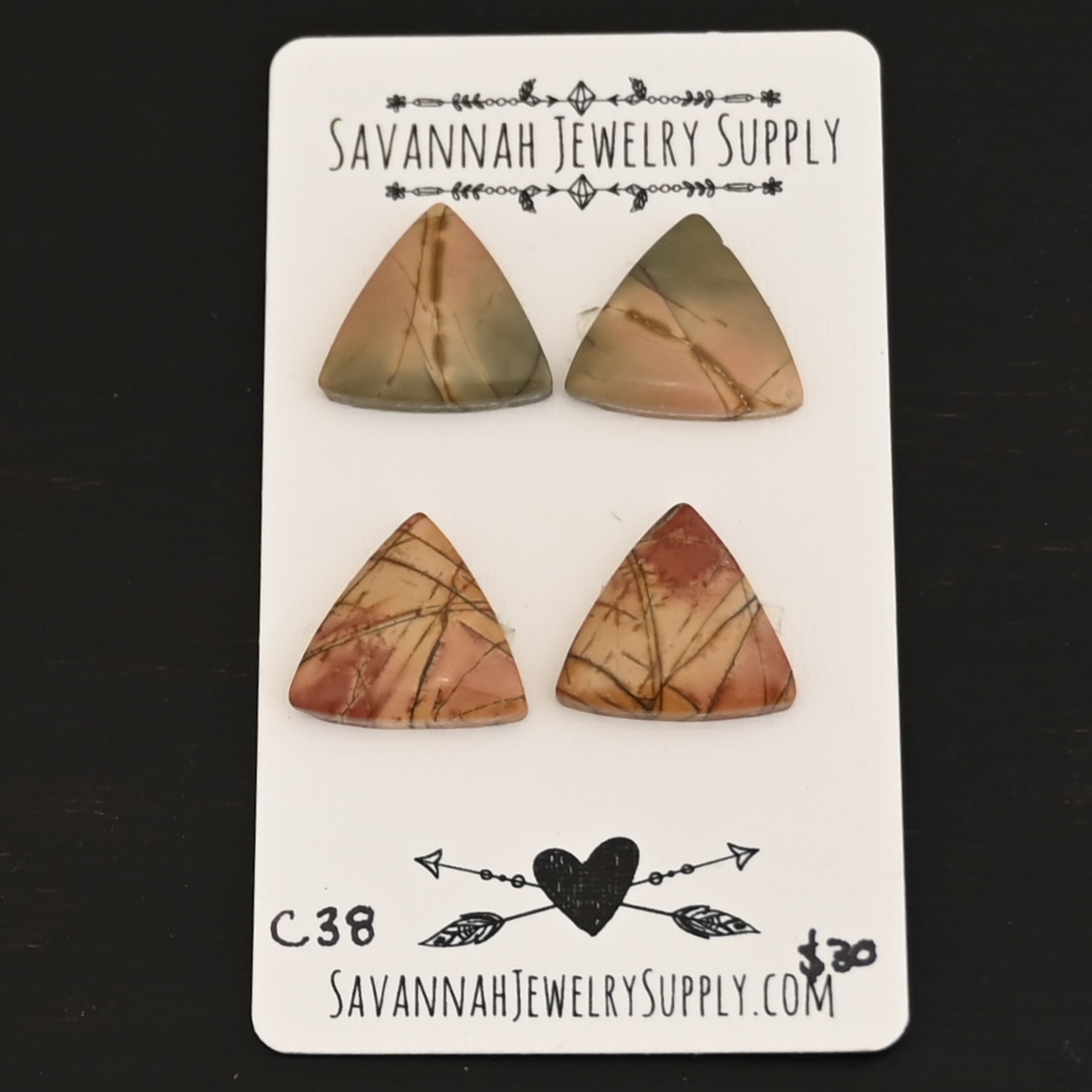 C38 Cherry Creek Jasper shown on business card