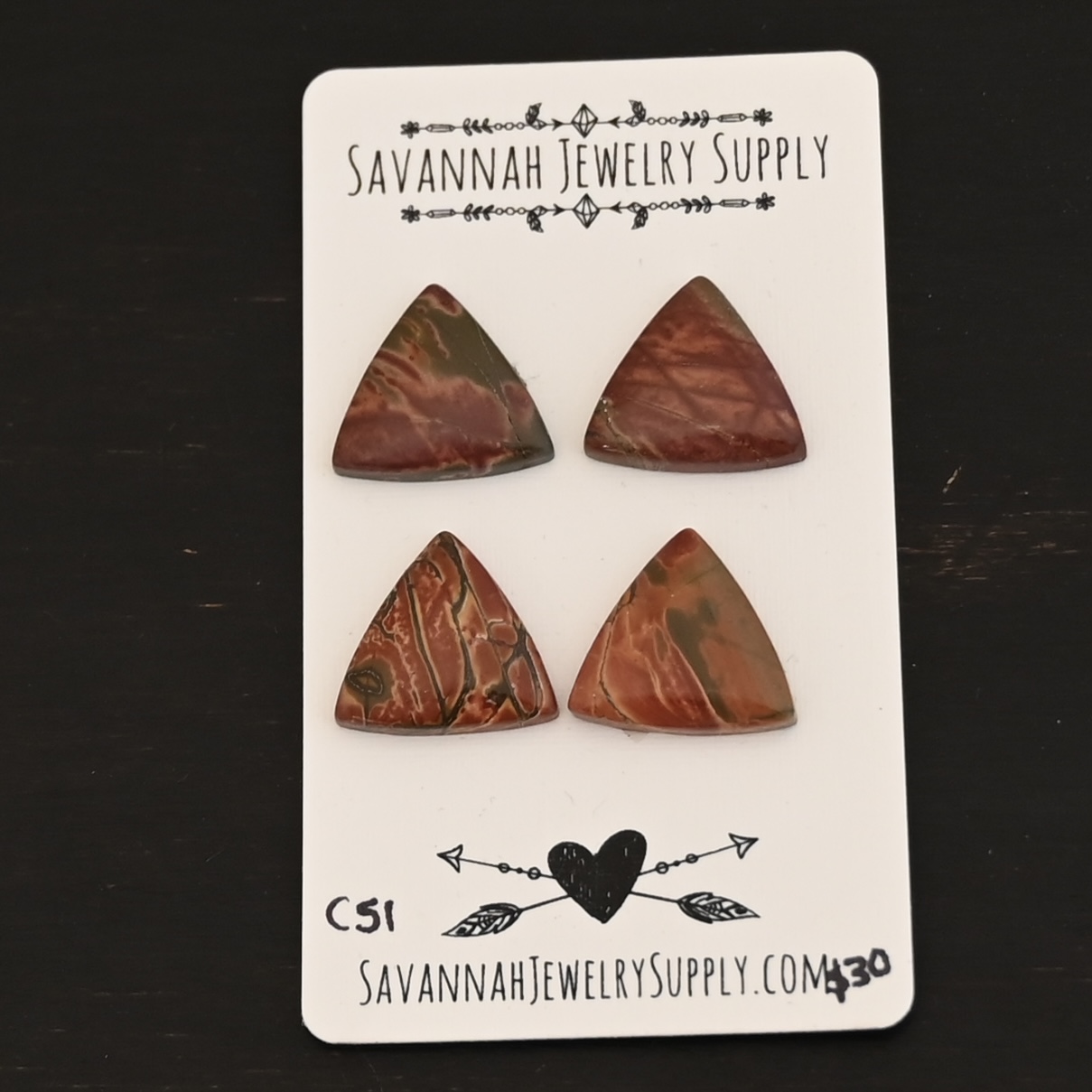 C51 Cherry Creek Jasper shown on business card