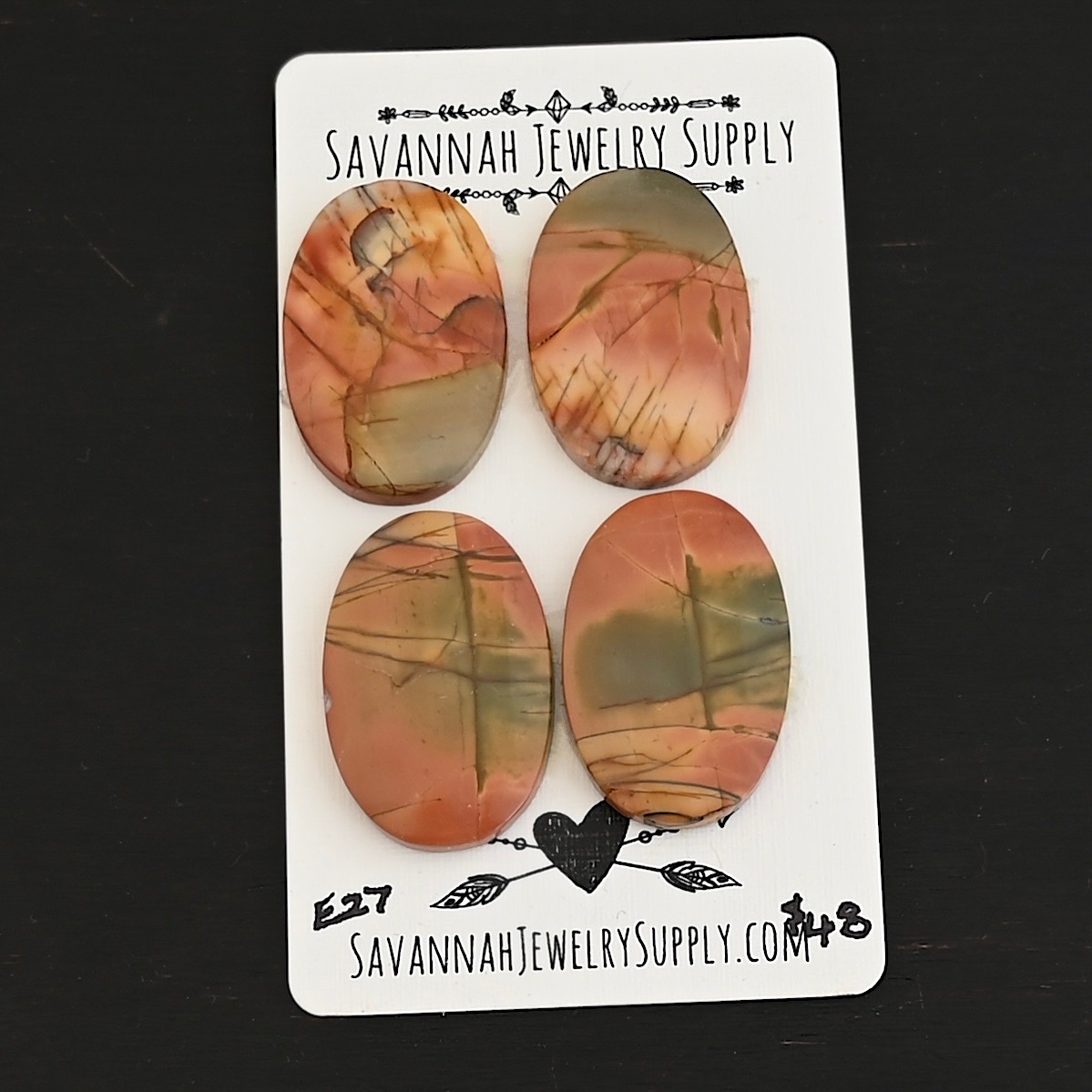 E27 Cherry Creek Jasper E27 Cherry Creek Jasper shown on business card