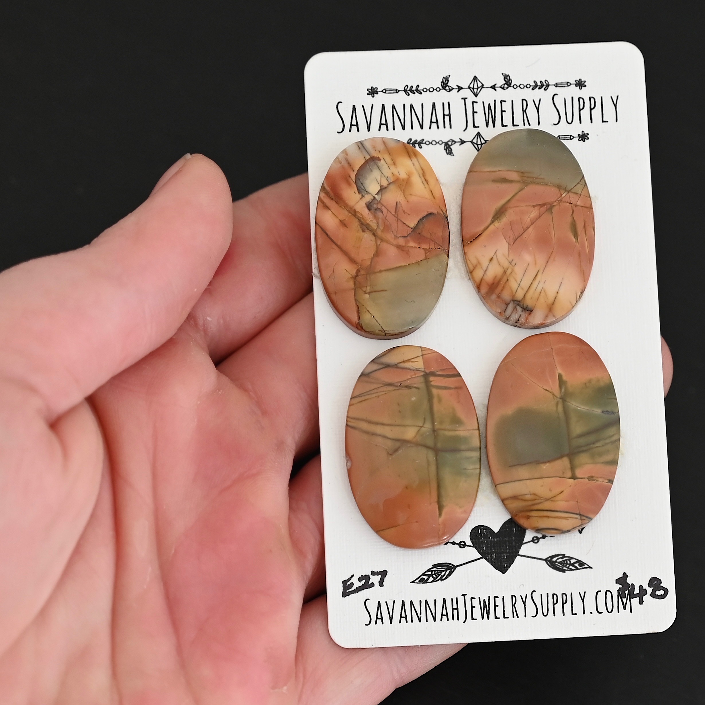 E27 Cherry Creek Jasper E27 Cherry Creek Jasper shown in hand