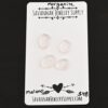 Malono Rose Cut Morganite Cabochon Parcel shown on business card