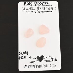 Rose Cut Rose Quartz Cabochons – Candy Floss