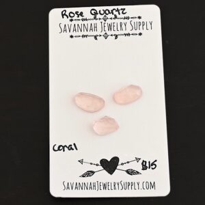 Rose Cut Rose Quartz Cabochons – Coral