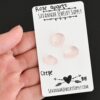 Crepe Rose Cut Rose Quartz Cabochon Parcel shown in hand