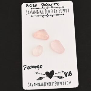 Rose Cut Rose Quartz Cabochons – Flamingo