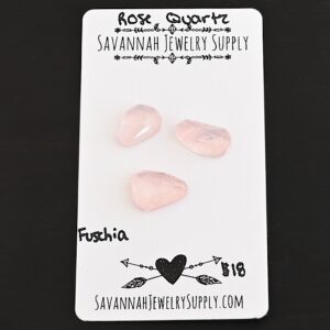 Rose Cut Rose Quartz Cabochons – Fuchsia