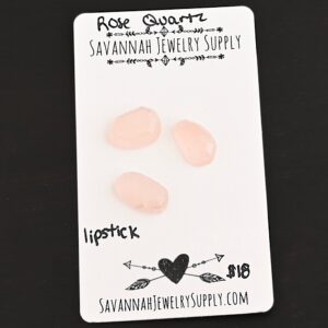 Rose Cut Rose Quartz Cabochons – Lipstick