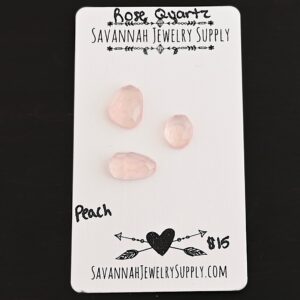 Rose Cut Rose Quartz Cabochons – Peach