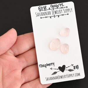 Rose Cut Rose Quartz Cabochons – Raspberry