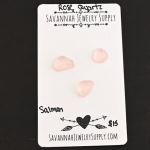 Rose Cut Rose Quartz Cabochons – Salmon