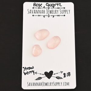 Rose Cut Rose Quartz Cabochons – Strawberry