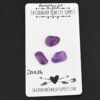 Danish Rose Cut Amethyst Cabochon Parcel shown on business card