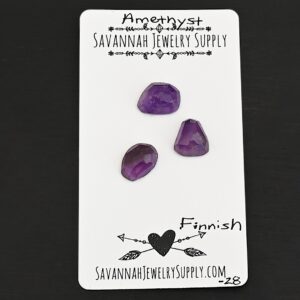 Rose Cut Amethyst Cabochons – Finnish