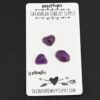 Icelandic Rose Cut Amethyst Cabochon Parcel shown on business card