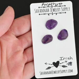 Rose Cut Amethyst Cabochons – Irish