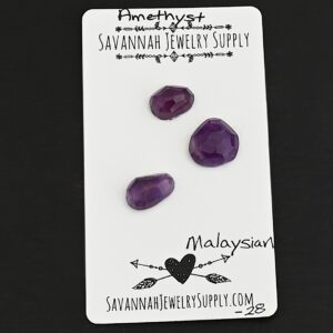 Rose Cut Amethyst Cabochons – Malaysian