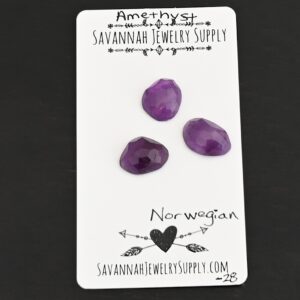Rose Cut Amethyst Cabochons – Norwegian
