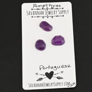 Rose Cut Amethyst Cabochons – Portuguese