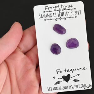 Rose Cut Amethyst Cabochons – Portuguese