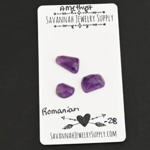 Rose Cut Amethyst Cabochons – Romanian