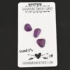 Swedish Rose Cut Amethyst Cabochon Parcel shown on business card