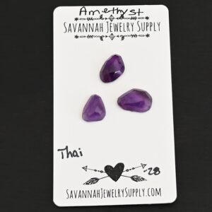 Rose Cut Amethyst Cabochons – Thai