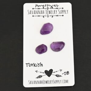 Rose Cut Amethyst Cabochons – Turkish