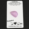 Eucalyptus Kunzite Cabochon Parcel shown on business card