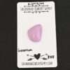 Geranium Kunzite Cabochon Parcel shown on business card
