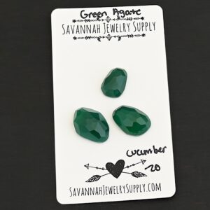 Rose Cut Green Agate Cabochons – Cucumber