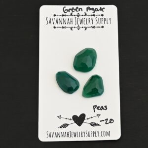 Rose Cut Green Agate Cabochons – Peas