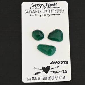Rose Cut Green Agate Cabochons – Watercress