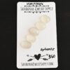 Artemis Rose Cut Moonstone Cabochon Parcel shown on business card