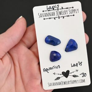Rose Cut Lapis Cabochons – Aquarius
