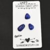 Antlia Rose Cut Lapis Cabochon Parcel shown on business card