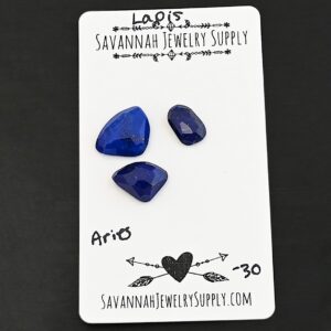 Rose Cut Lapis Cabochons – Aries