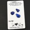 Auriga Rose Cut Lapis Cabochon Parcel shown on business card
