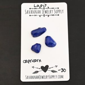 Rose Cut Lapis Cabochons – Capricorn